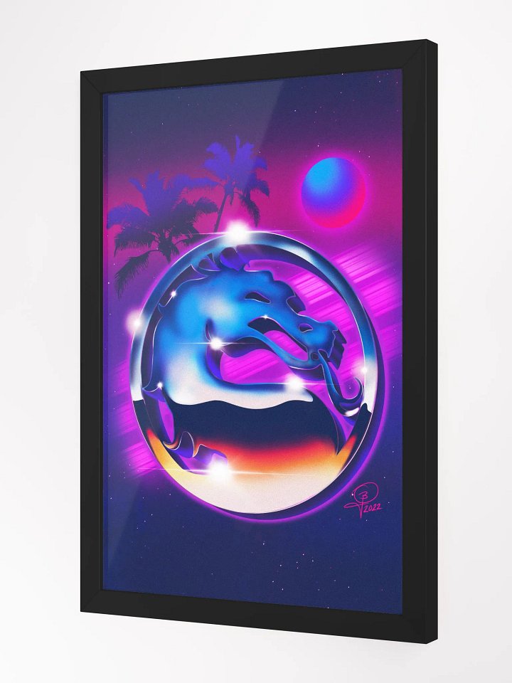 Mortal Kombat Synthwave Vibes Framed 12x18 Art product image (1)