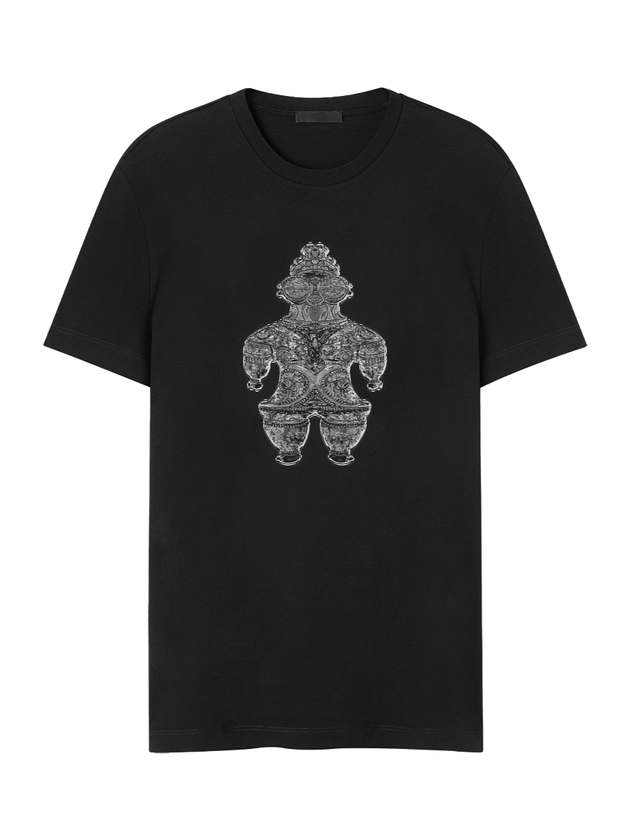 Sculptural Metallic Print T-Shirt product image (1)