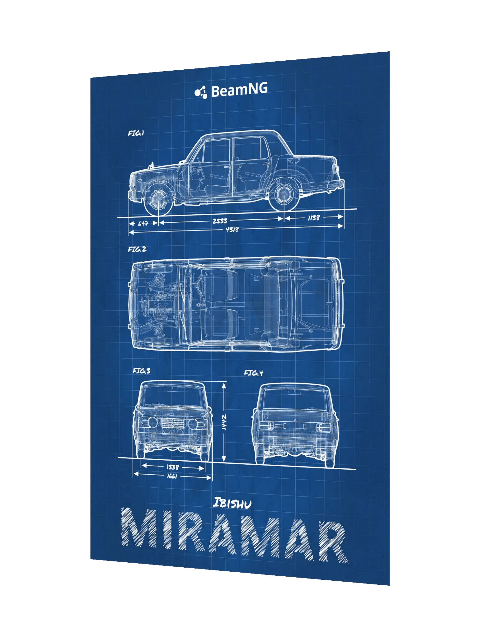 Ibishu Miramar Blueprint Poster product image (3)