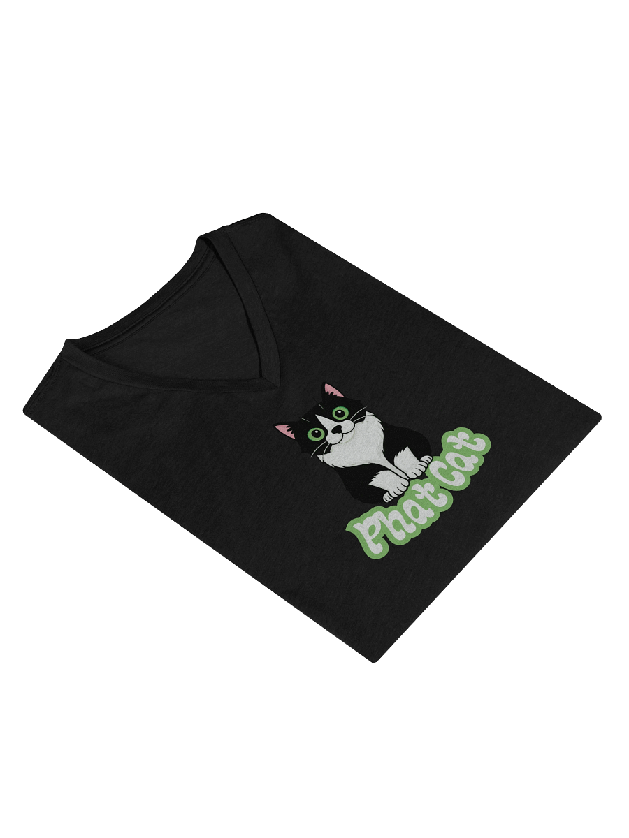 Phat Cat Women's Soft V-Neck (Green) product image (5)