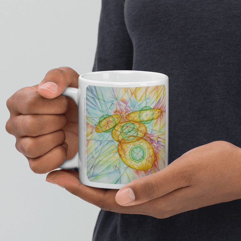 Poinsot's Paper Spaceship 1+2 - Gyroscope Physics Geometric Drawings Mug product image (5)