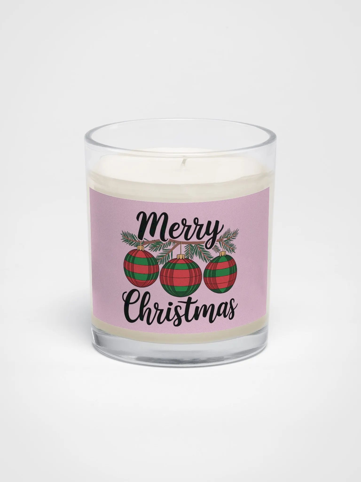 Simple Yet Expressive Merry Christmas Design wax candle product image (1)