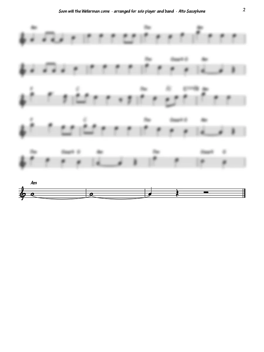 Wellerman - Sea Shanty for Alto Saxophone product image (3)