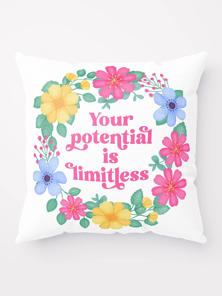 Your potential is limitless - Motivational Pillow White product image (1)