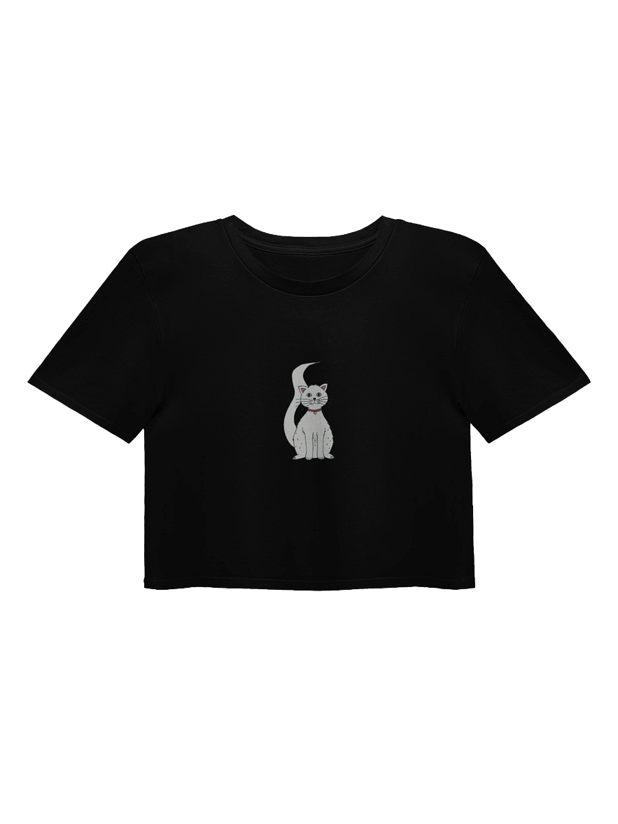 White Cat (art by Dina R.) akril payting picture - Women's Premium Crop Top product image (2)