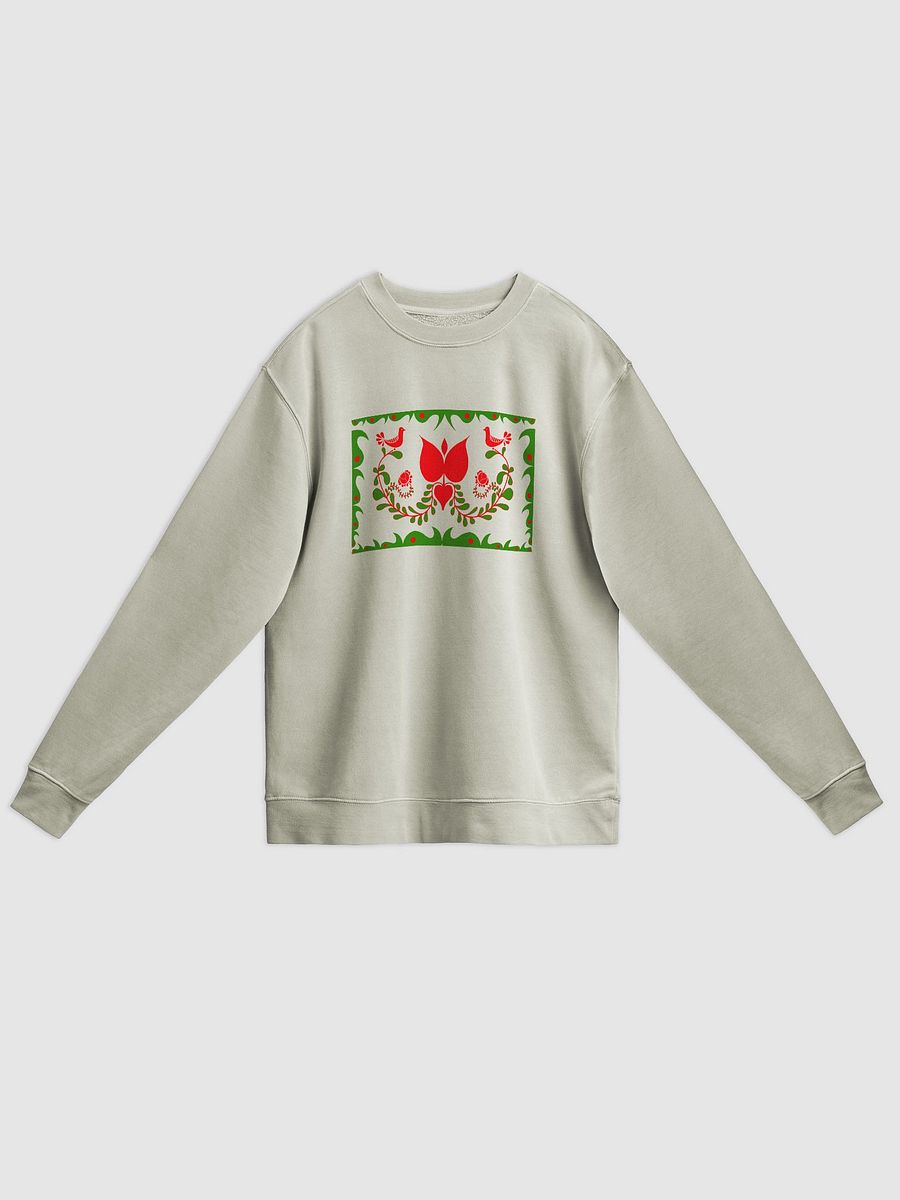 Green Shades Hungarian Folk Art Inspired Unisex Sweatshirt product image (1)