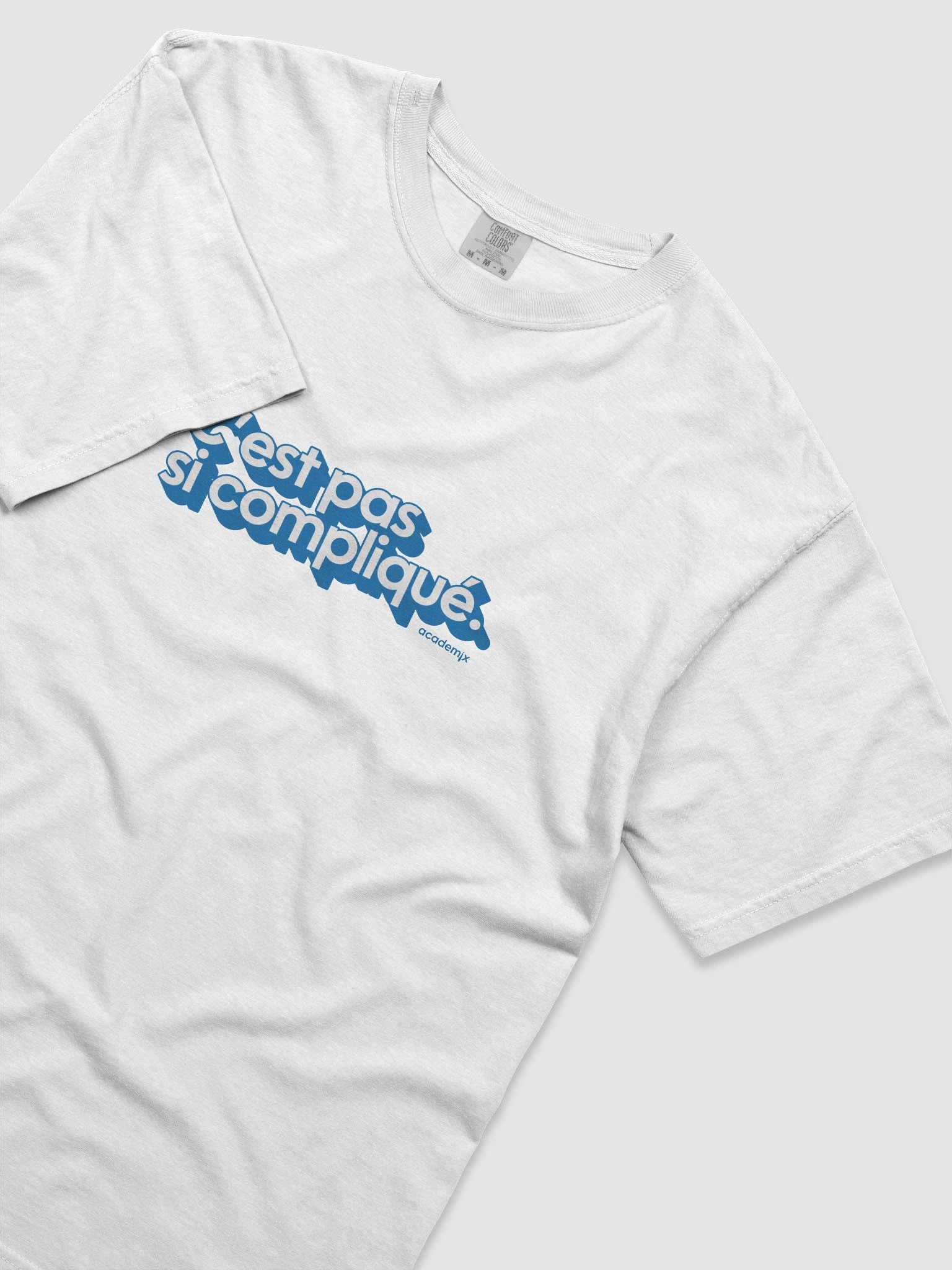 T-shirt C'est pas si compliqué. (grand logo bleu) product image (3)