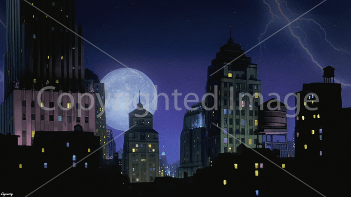 Lepreezy's Illustration Digital Wallpaper (1950's Rainy City Night) product image (1)