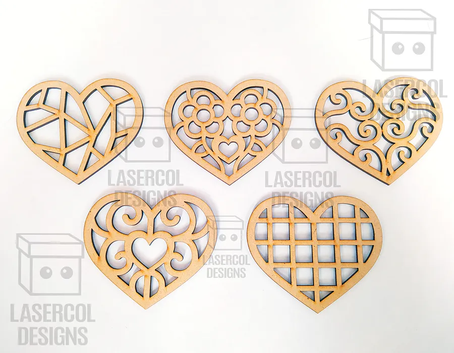 Hearts Set 1 - Laser Cut Files product image (3)