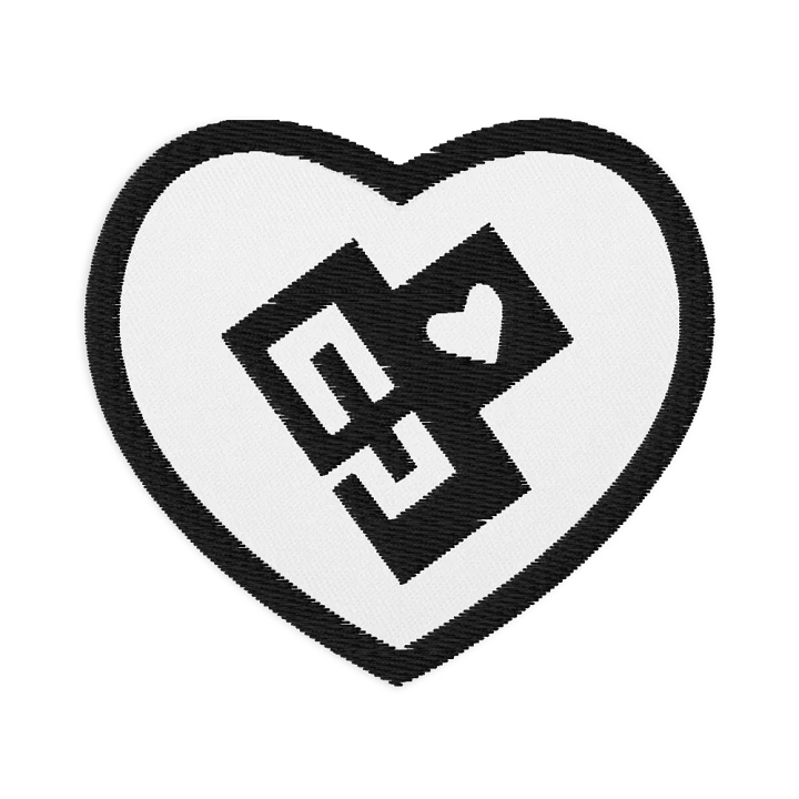 OptimusProcrastinus HeartChip Patch (Black on White) product image (1)