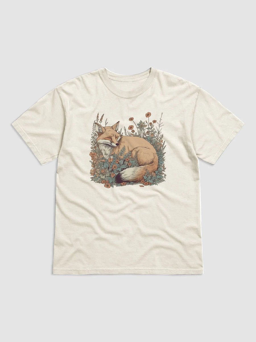 Vintage-Style Cottagecore Fox in a Field of Wildflowers and Daisies T-Shirt | Cottagecore & Goblincore Shirt Design product image (7)