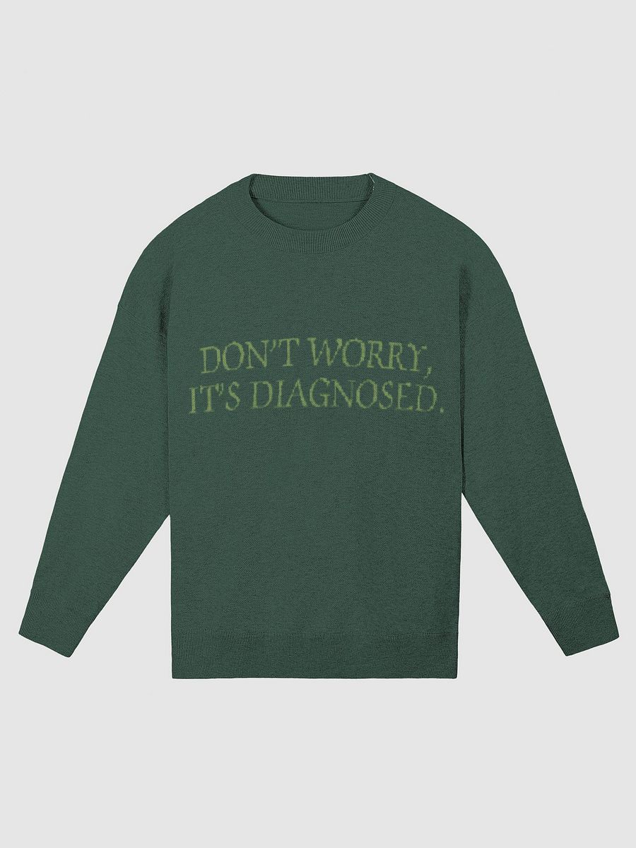 DW, it's diagnosed. (lg. design, duotone green) knitwear relaxed crewneck product image (1)