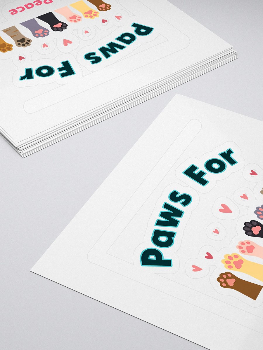 Paws For Peace Kiss Cut Stickers product image (4)