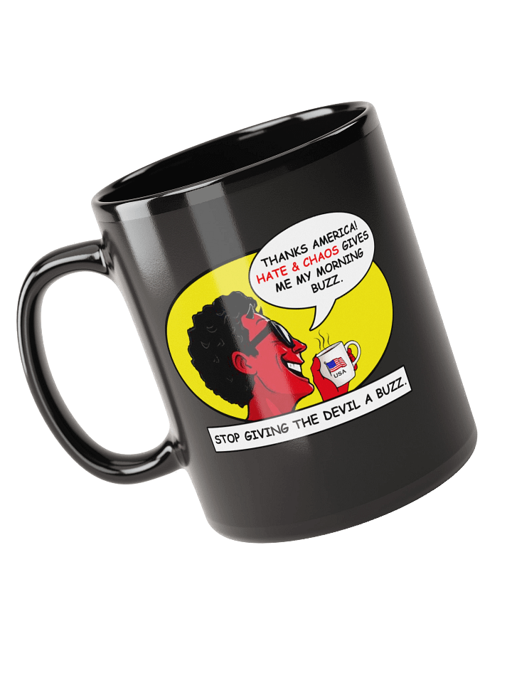 America Stop Giving The Devil A Buzz - Black Mug product image (1)