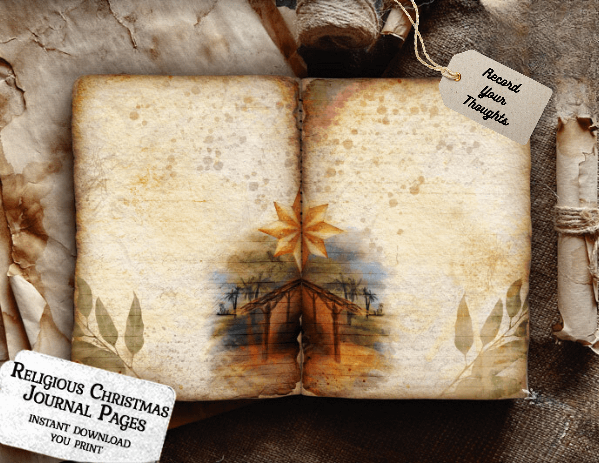 Digital Christmas Junk Journal Pages - Print at Home product image (1)