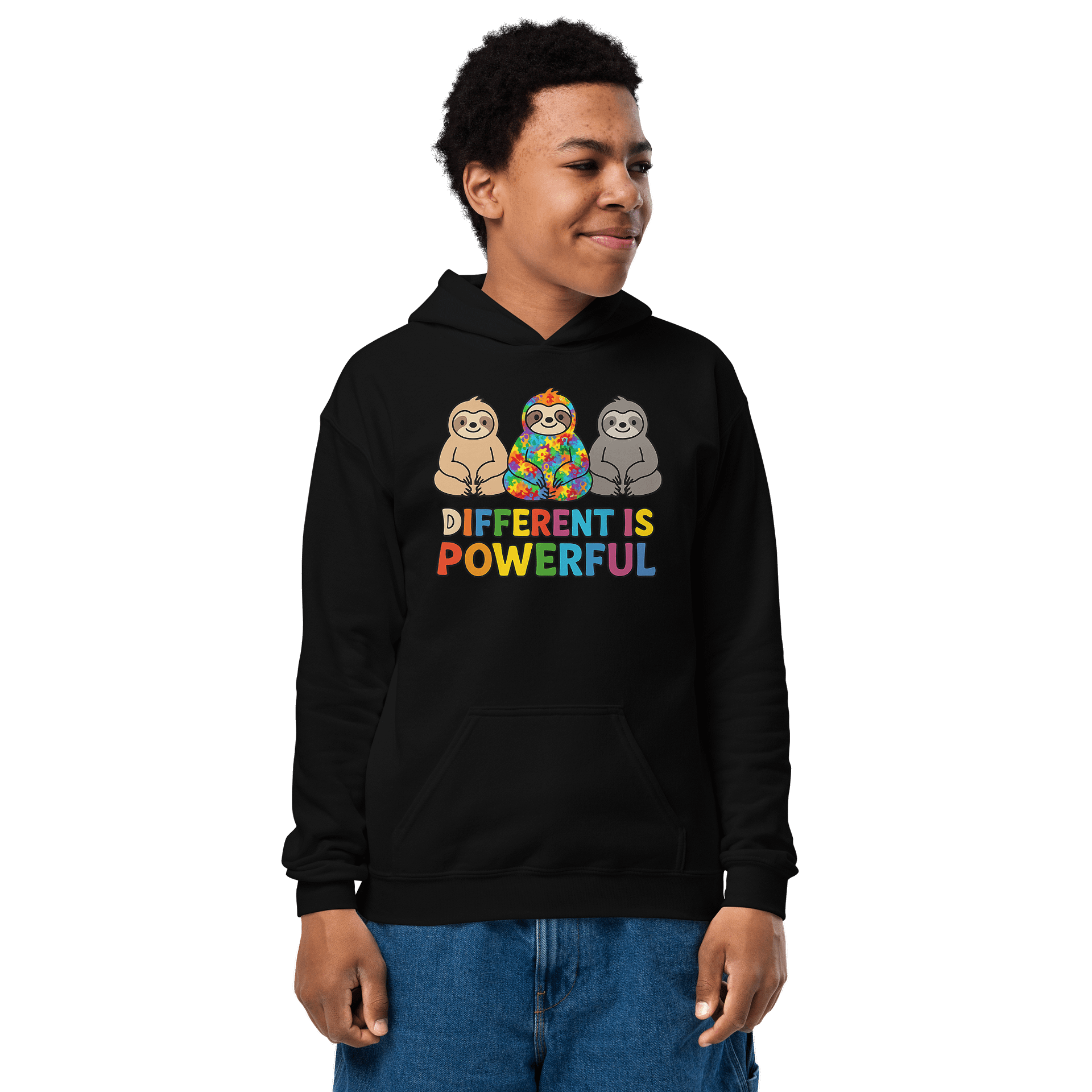 Different Is Powerful Youth Hoodie product image (1)