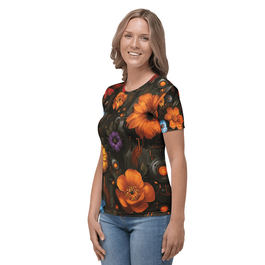 Floral Override – Botanical Circuitry T-Shirt product image (3)
