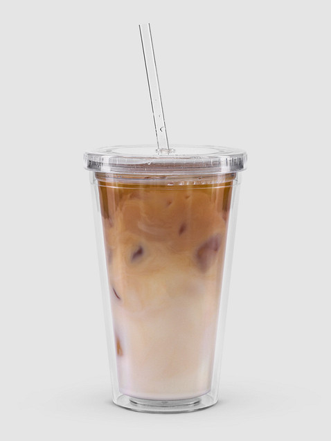 Photo showing Double Wall Clear Plastic Tumbler (16 oz)