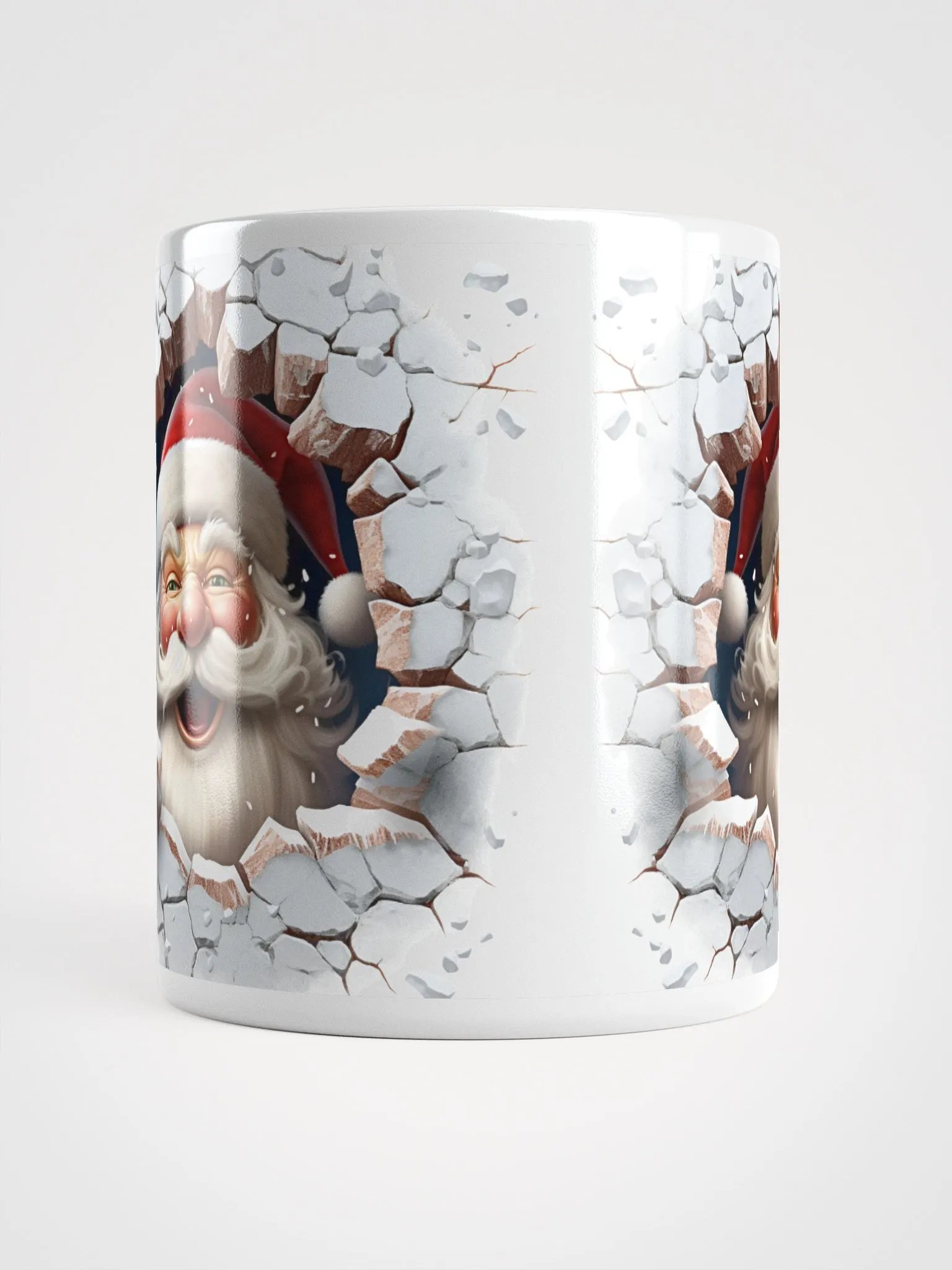 Santa Breakthrough 3D Christmas Mug - Jolly Double-Sided Illusion product image (5)