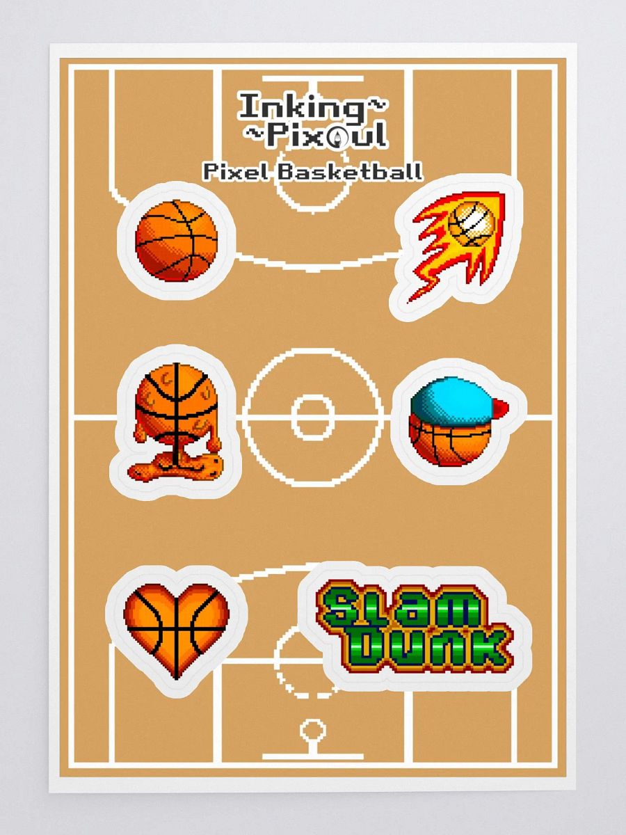 Pixel Basketball Sticker Sheet product image (3)