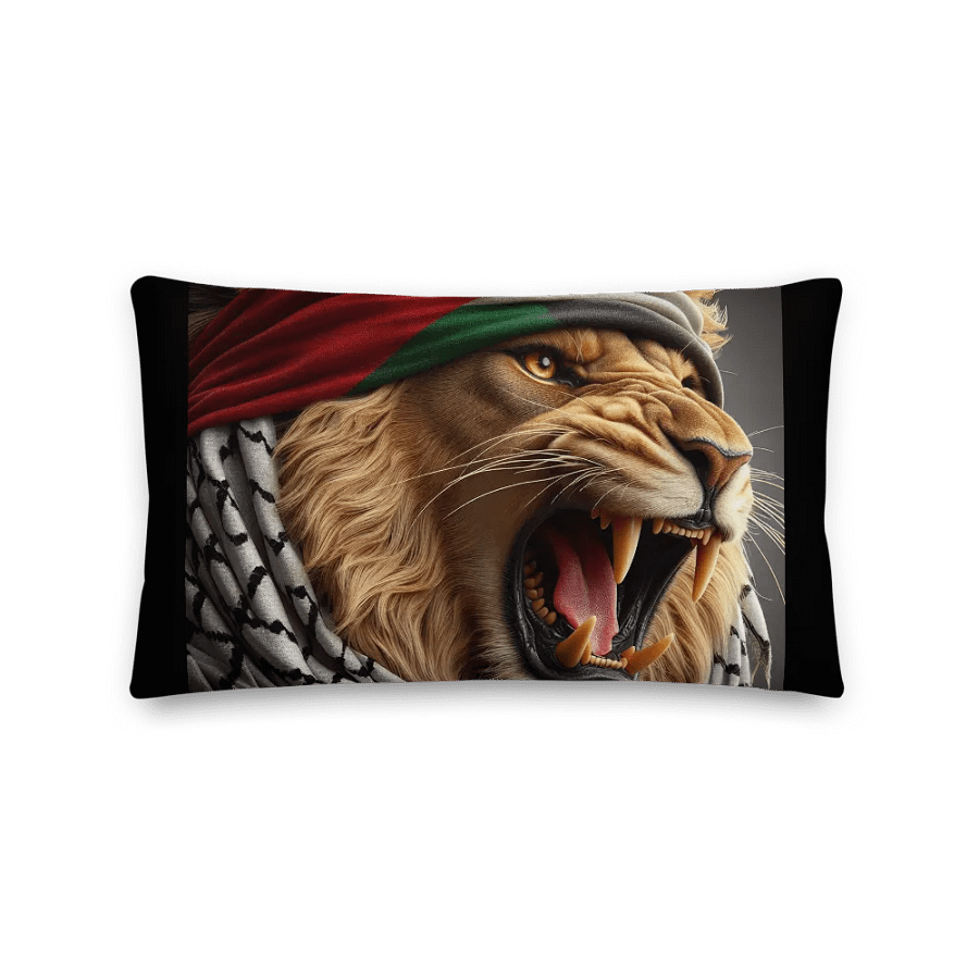 Roaring Lion Pride Premium Pillow | AI Design FREE PALESTINA product image (3)