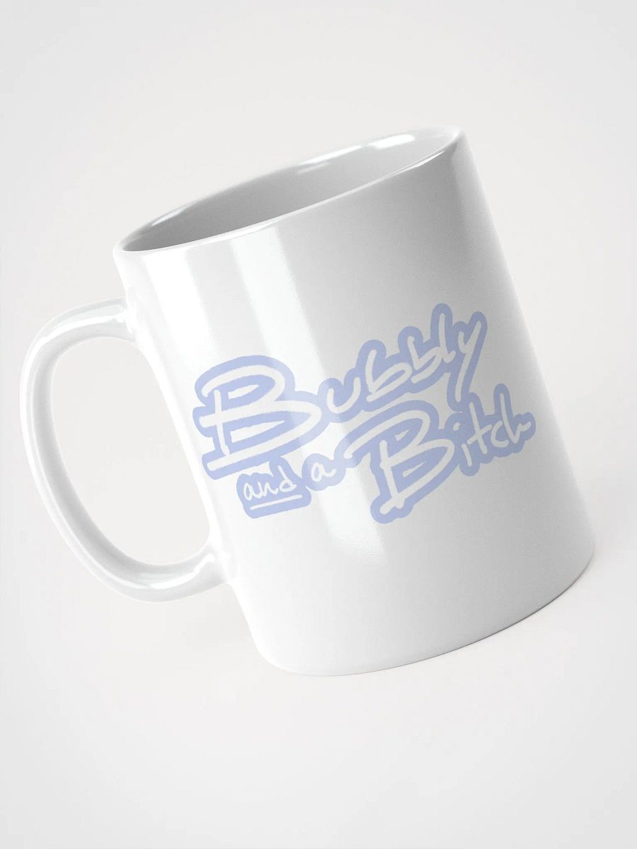 Bubbly and a B*tch (lined design, #BDCAEF) glossy white mug product image (6)