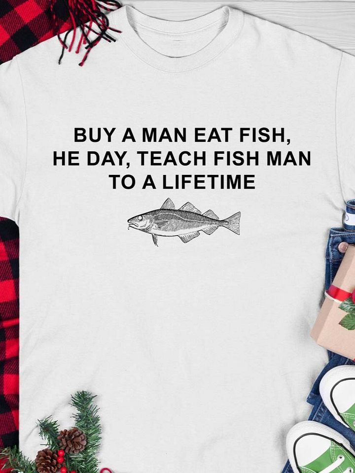 Buy A Man Eat Fish Shirt product image (1)