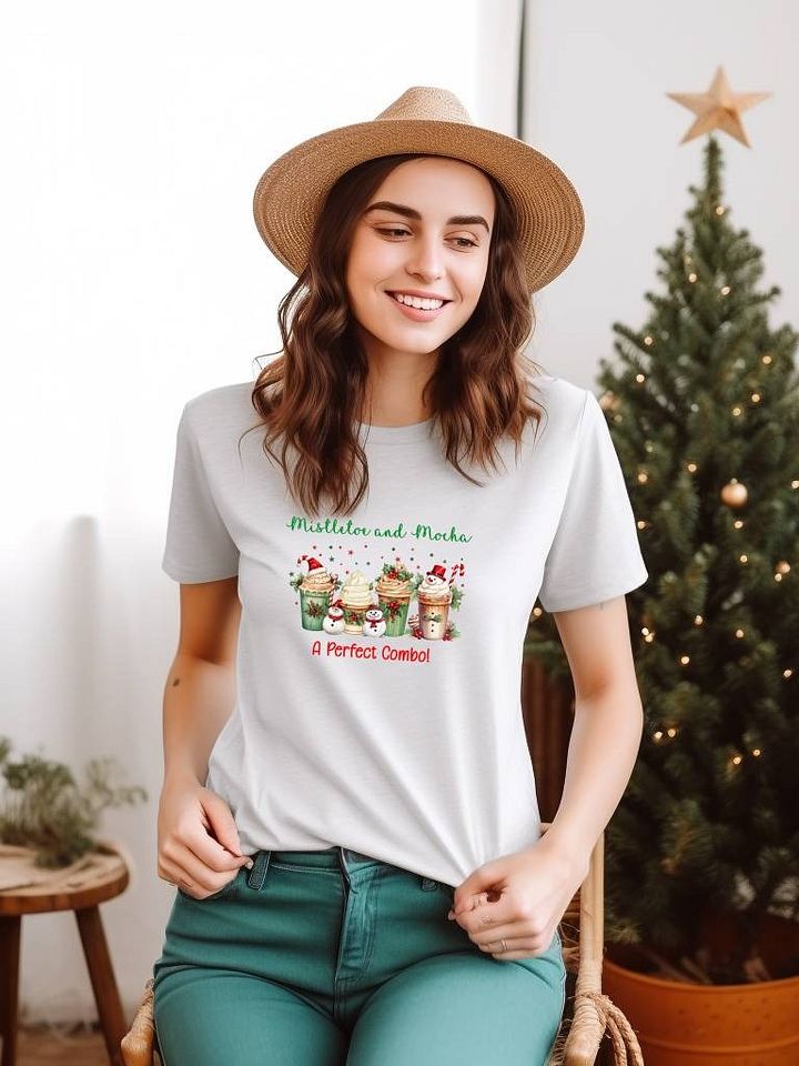 Mistletoe and Mocha - A Perfect Combo Christmas Graphic Tee product image (1)