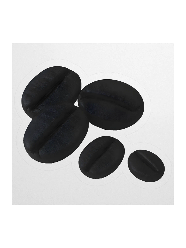 Black Matte Coffee Bean Sticker product image (1)