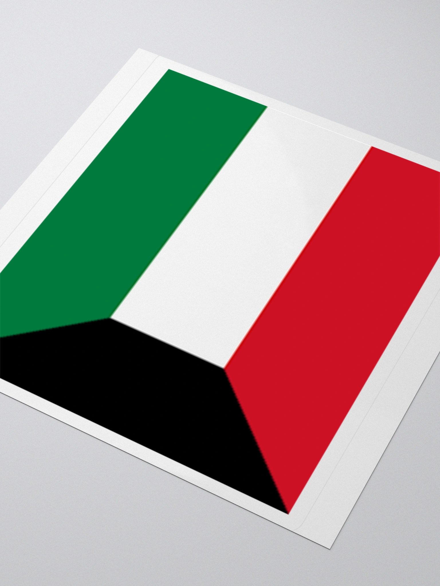 Kuwait Flag Sticker | Black Trapezoid Design | Durable Vinyl | 3 Sizes product image (8)