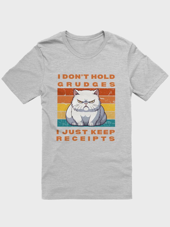 Holding Grudges Cat T-Shirt Sarcastic Funny T-Shirt Light Colours product image (21)