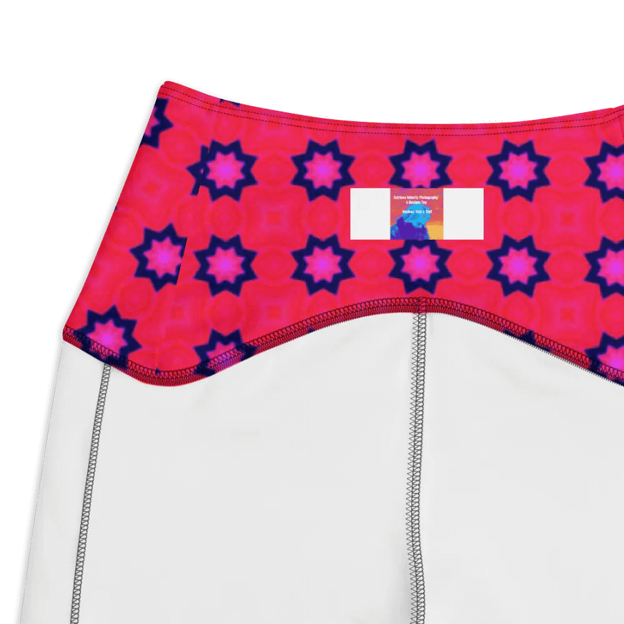 Abstract Red Ladies Leggings (with pockets) product image (9)