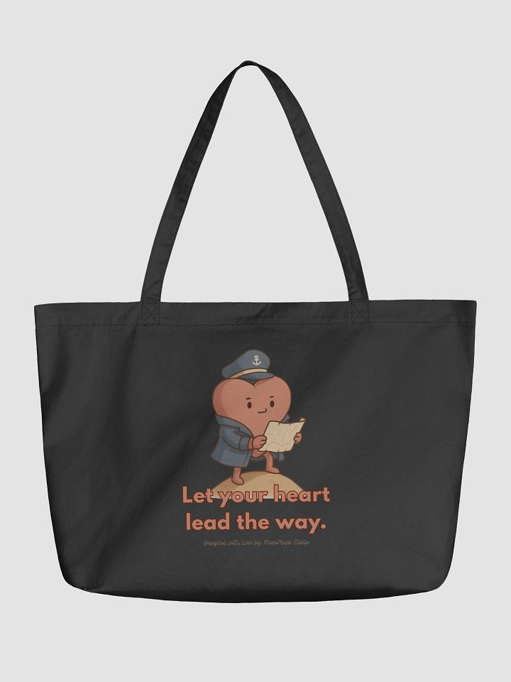 Motivational Quote Tote Bag - "Let Your Heart Lead the Way" (Double-Sided Print) product image (1)