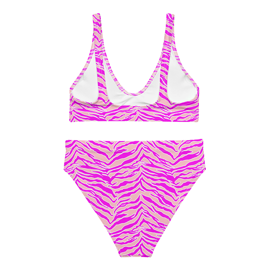 Tiger Print Pink & Pink High-Waisted Bikini product image (2)