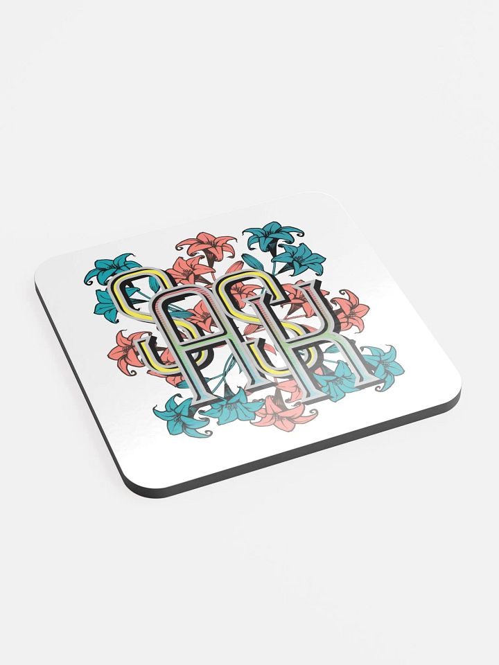 Sask Saskatoon Saskatchewan Flower Bloomed Initials Cork Coaster Set product image (2)