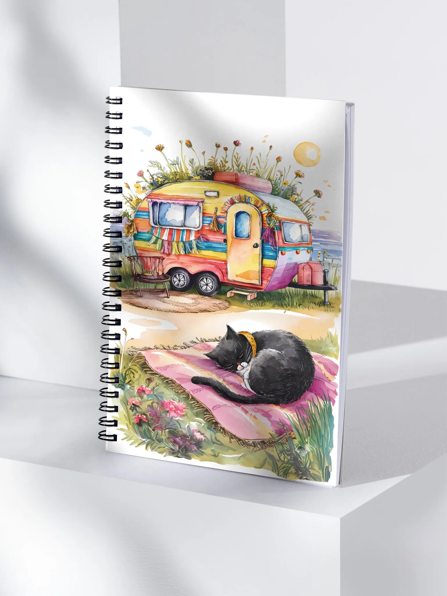 Cozy Caravan Catnap Spiral Notebook product image (4)