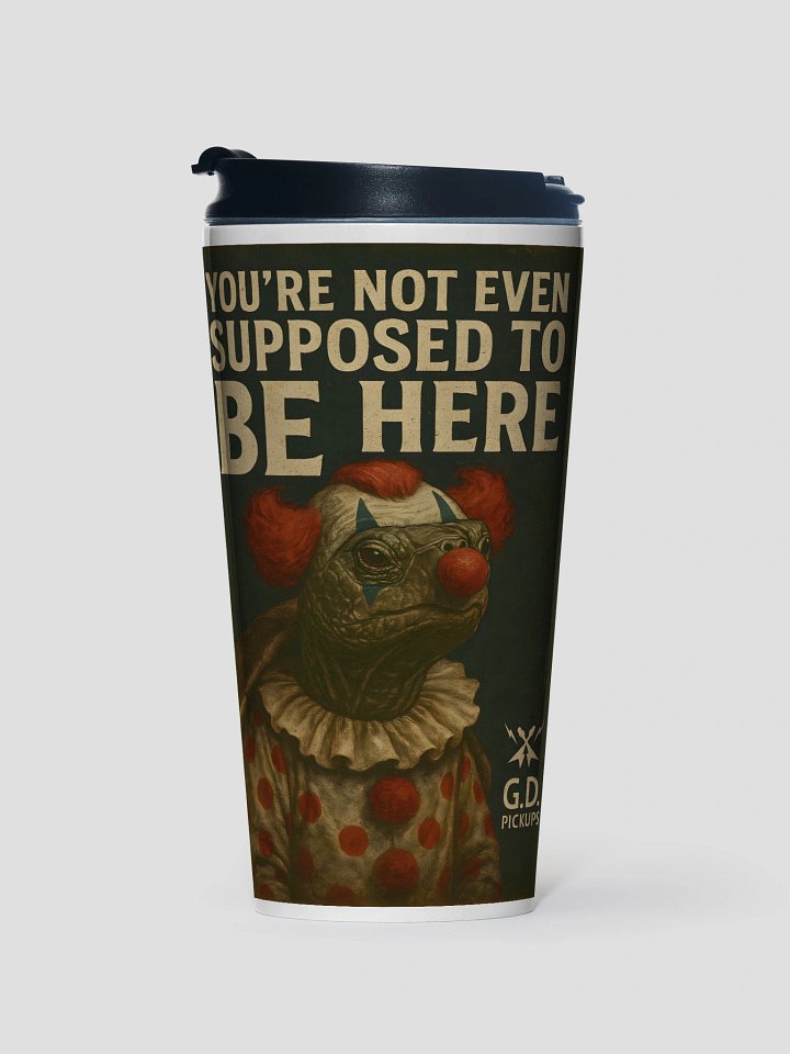 LIMITED EDITION: G.D. Pickups "Clown Turtle" Artwork 15oz Stainless Steel Travel Mug product image (1)