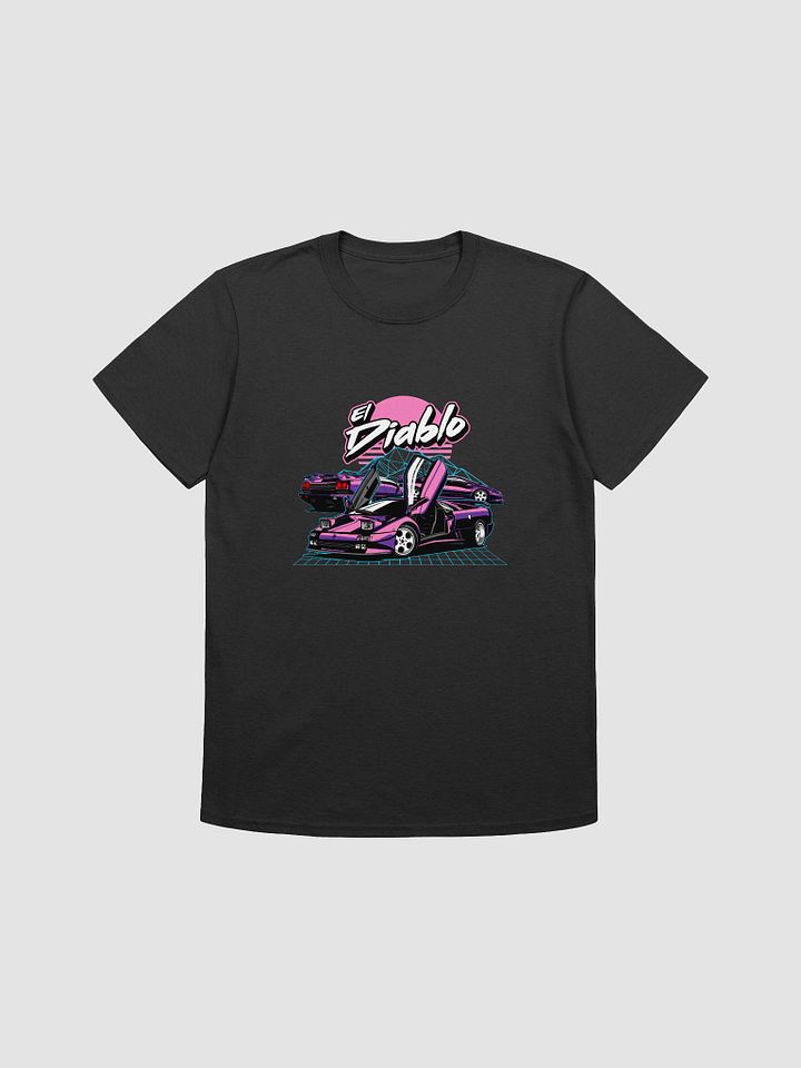 Retro 'El Diablo' Scissor Door Car Graphic T-Shirt product image (1)