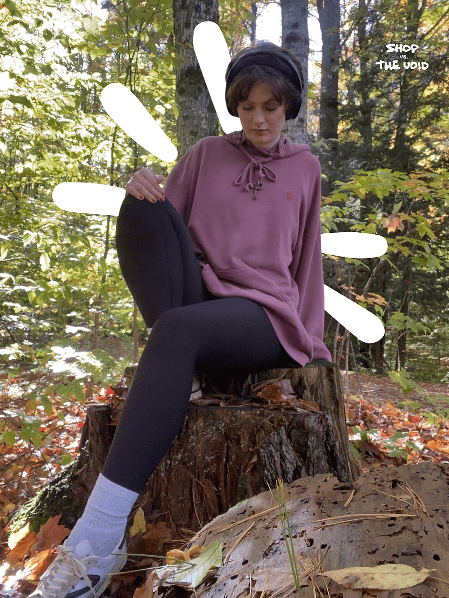 EXCLAIMING MENTALLY (sm. rose design) embroidered pigment hoodie product image (1)