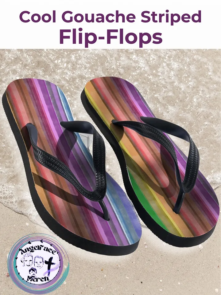 Cool Gouache Striped Flip-Flops product image (1)