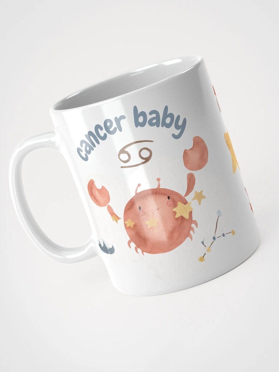 Cancer Baby June 22- July 22 WHITE GLOSSY MUG Baby Gift, New Mom Gift, Fun Astrology Gift product image (4)