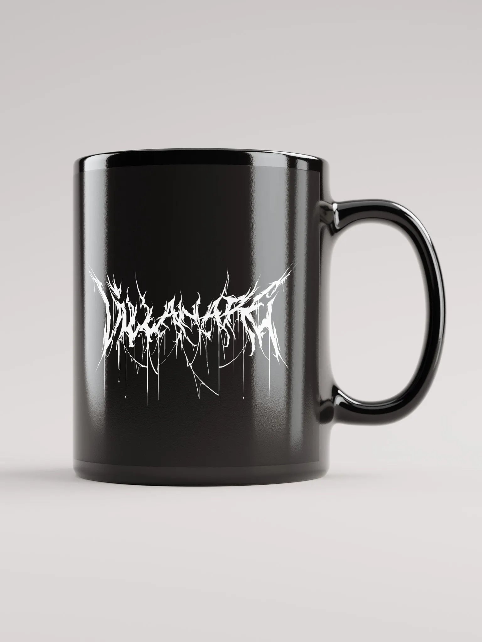 Villanarei Metal Logo Black Glossy Mug product image (1)