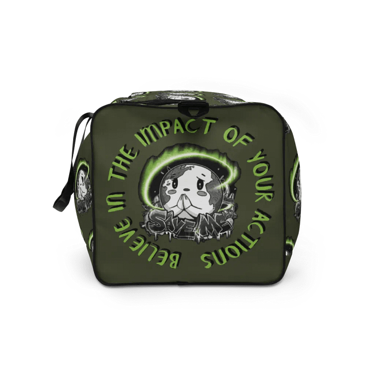 Save Me: A Plea from Planet Earth Saratoga Duffle Bag 🌍 product image (2)