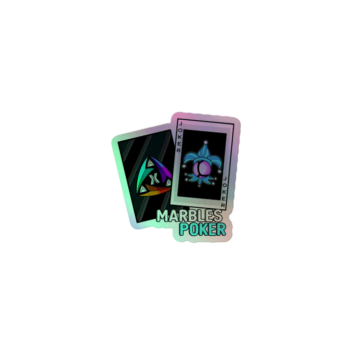 Marbles Poker V2 Holographic Sticker product image (1)
