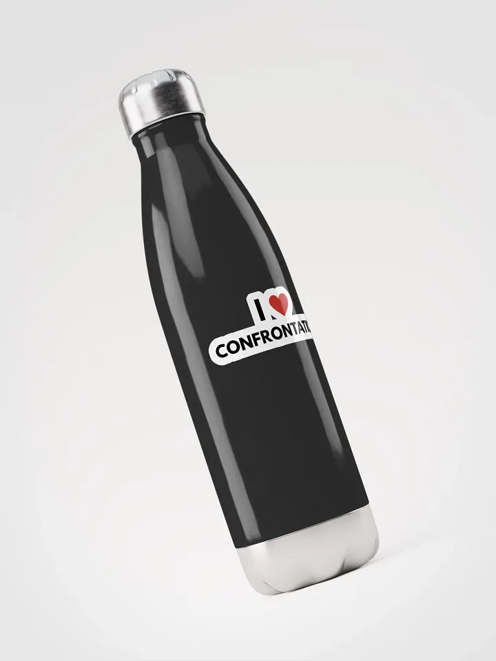 I <3 Confrontation (bubble design) stainless steel water bottle product image (2)