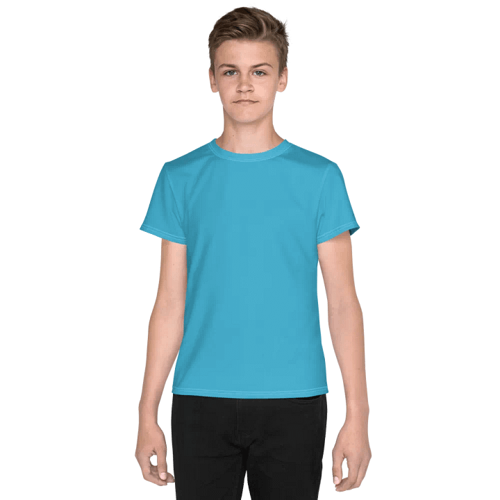 Blue Kids Crew Neck T-Shirt product image (1)