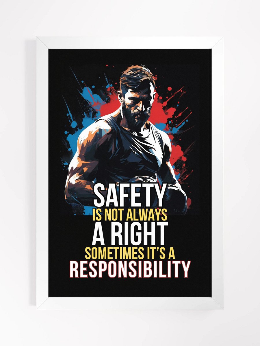 Fitness/Martial Arts Framed Poster - Safety Not Aways A Right product image (4)