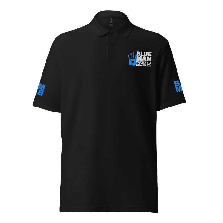 Blue Man Fans Hand Print & BMMB Duel Sleeve Embroidered Polo product image (1)