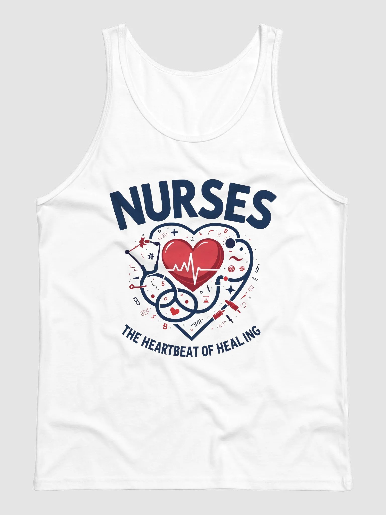 Heartbeat of Healing Nurse Tank product image (2)