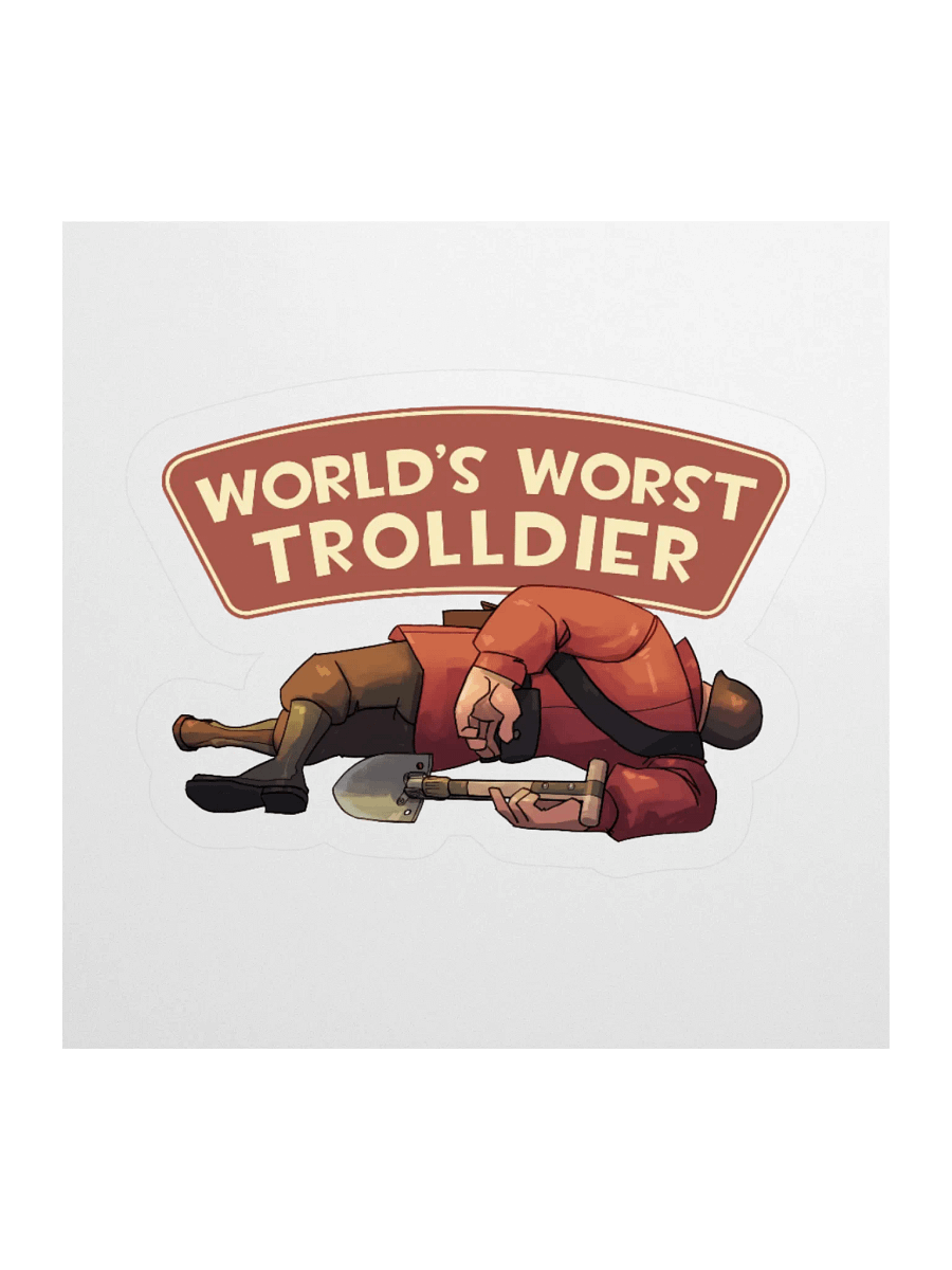 World's Worst Trolldier Sticker product image (1)